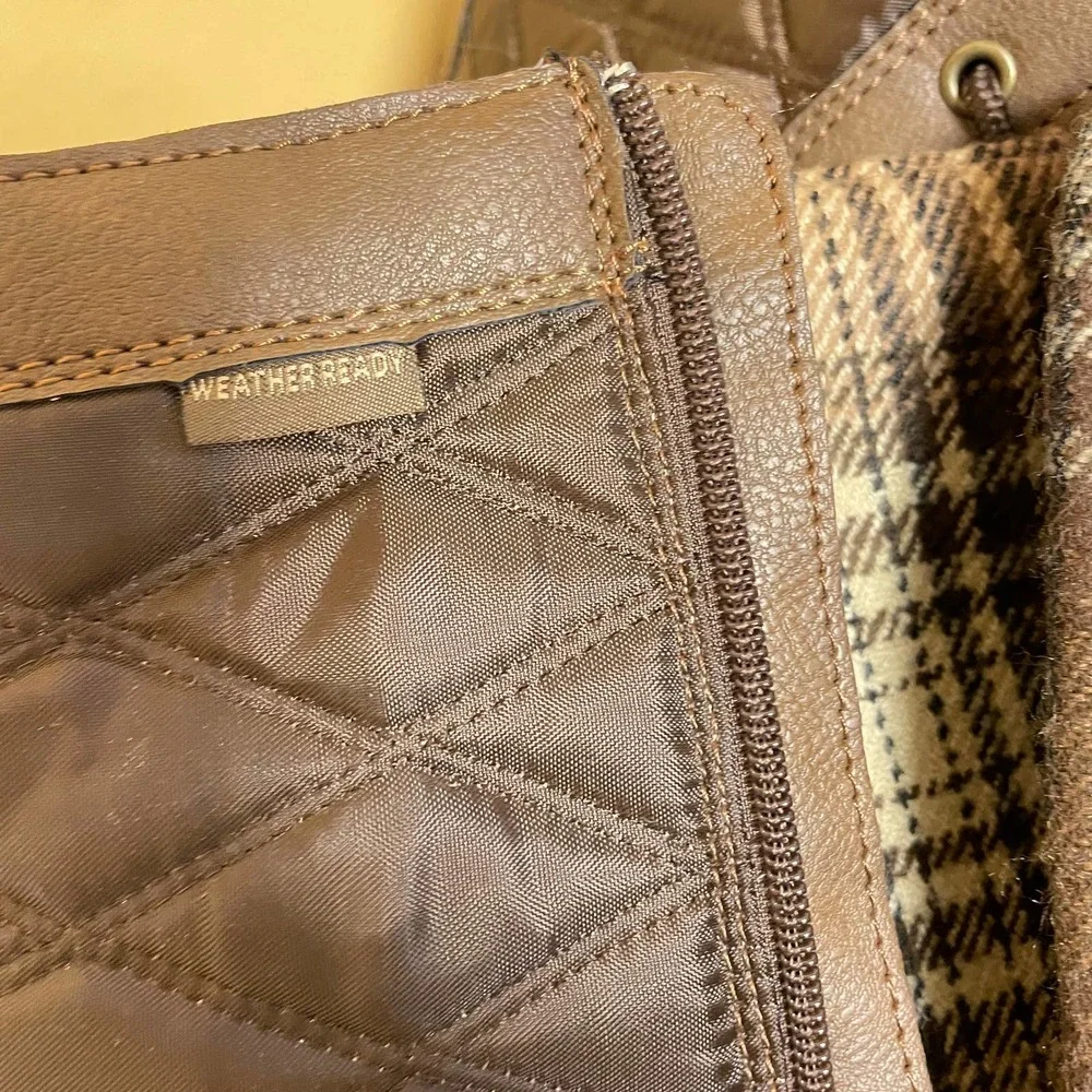 NWT JBU by Jambu Etna Boots 11 Brown Quilted Plaid Lining - Picture 5 of 8